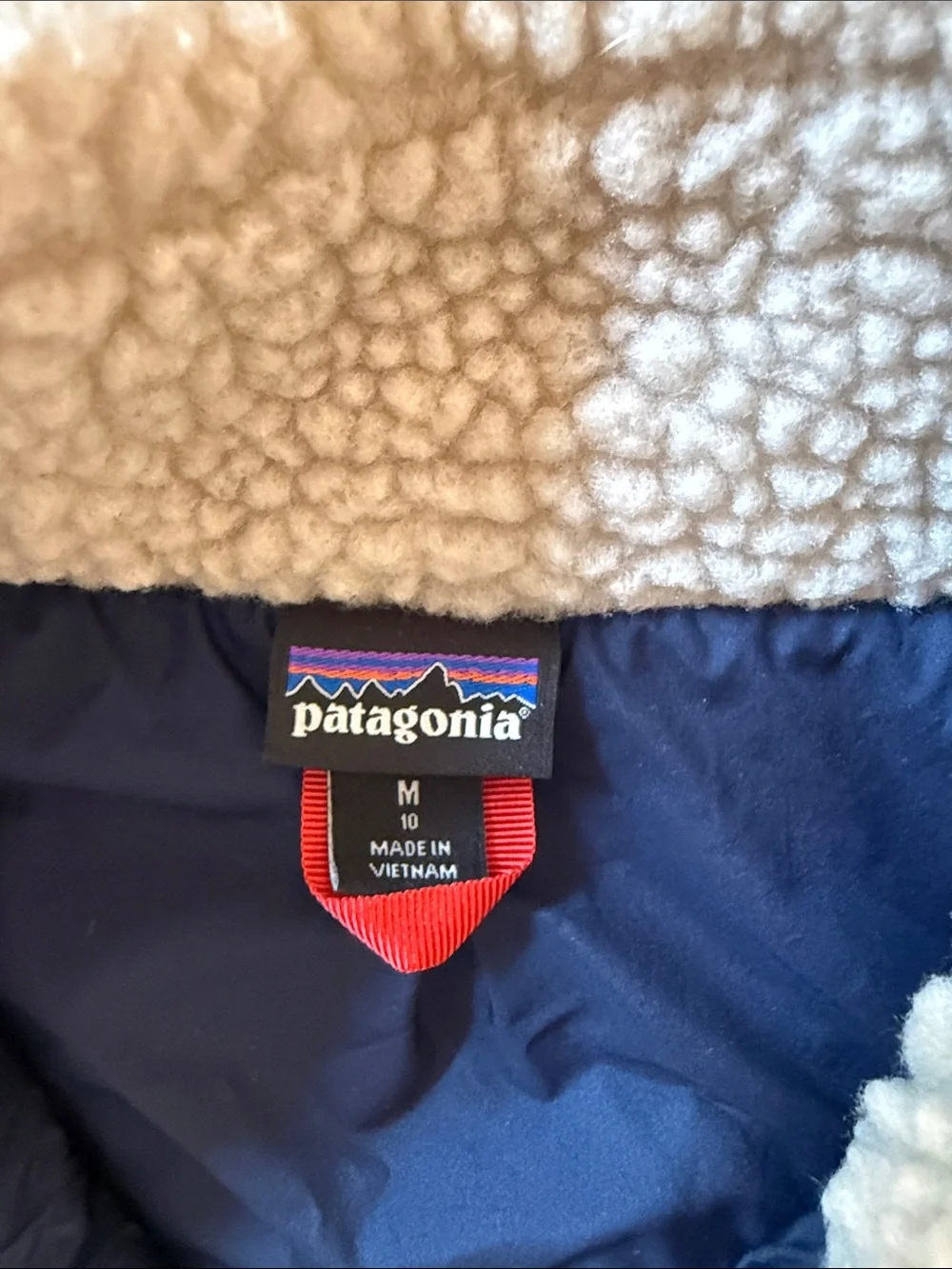 Patagonia Kids' Retro-X® Vest Natural w/Navy